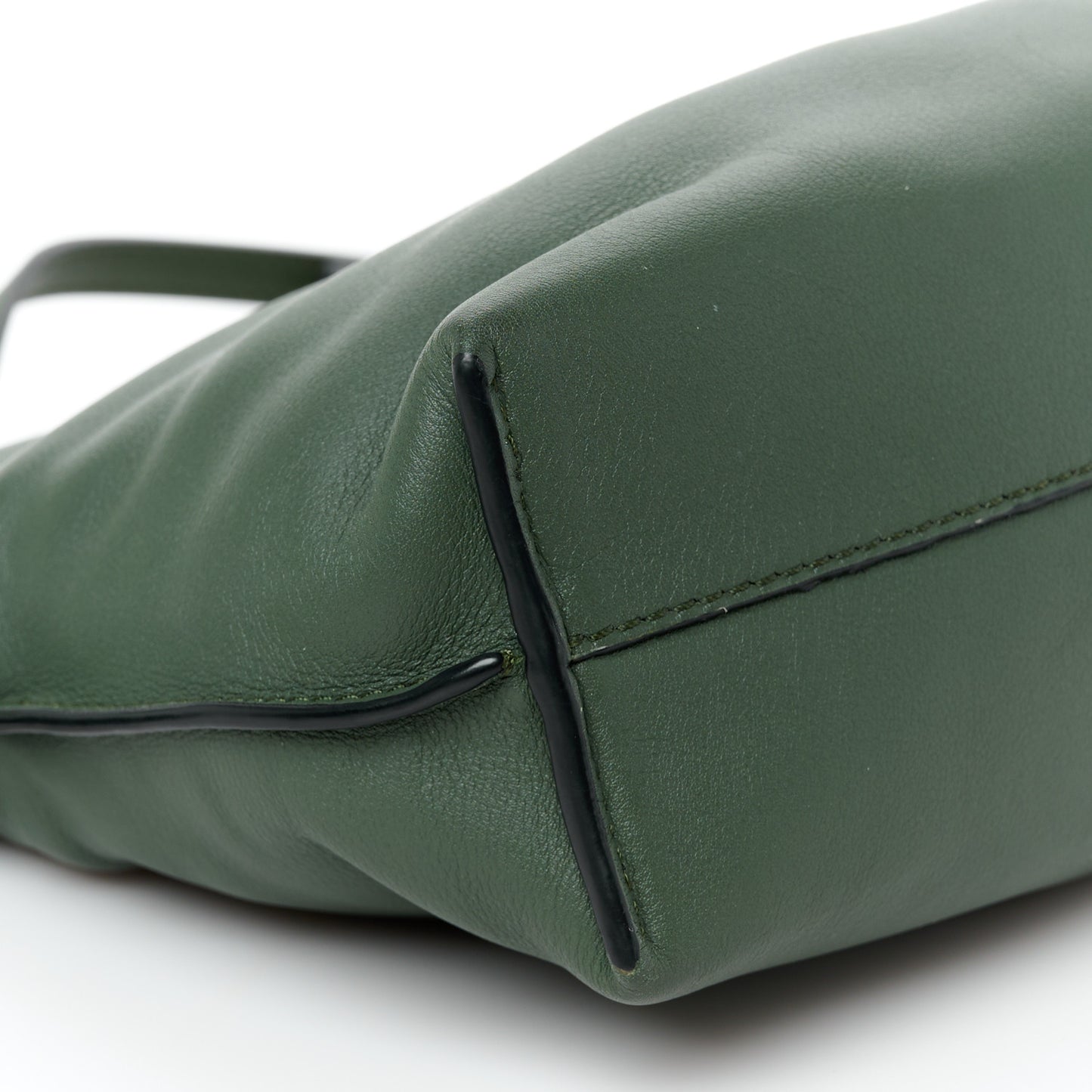 Calfskin Mini Flamenco Knot Bag Khaki