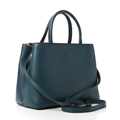 Fendi Vitello Dolce Century Petite 2Jours Tote Pavone Albicocca 2 of 6