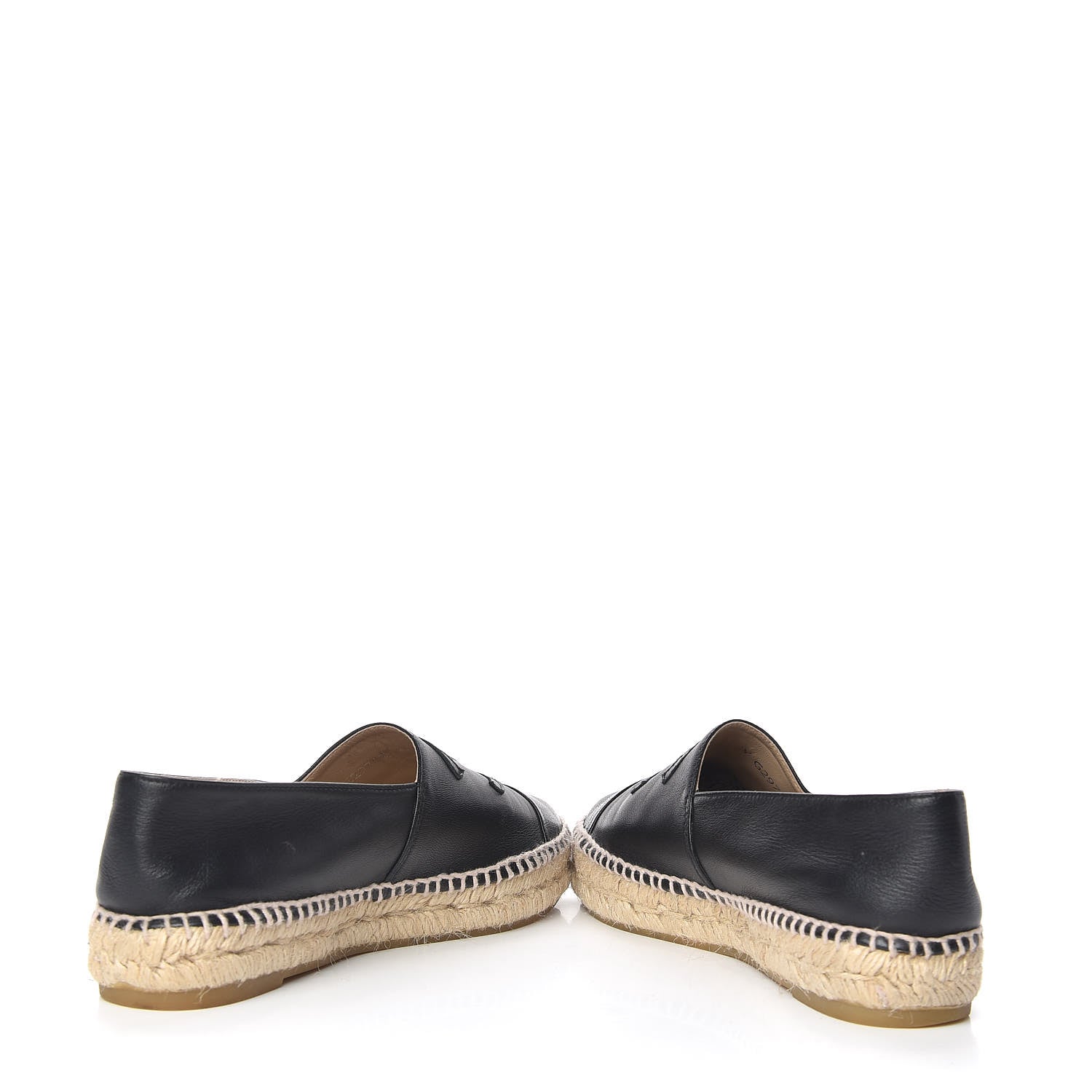Chanel Lambskin CC Espadrilles 37 Black 5 of 14