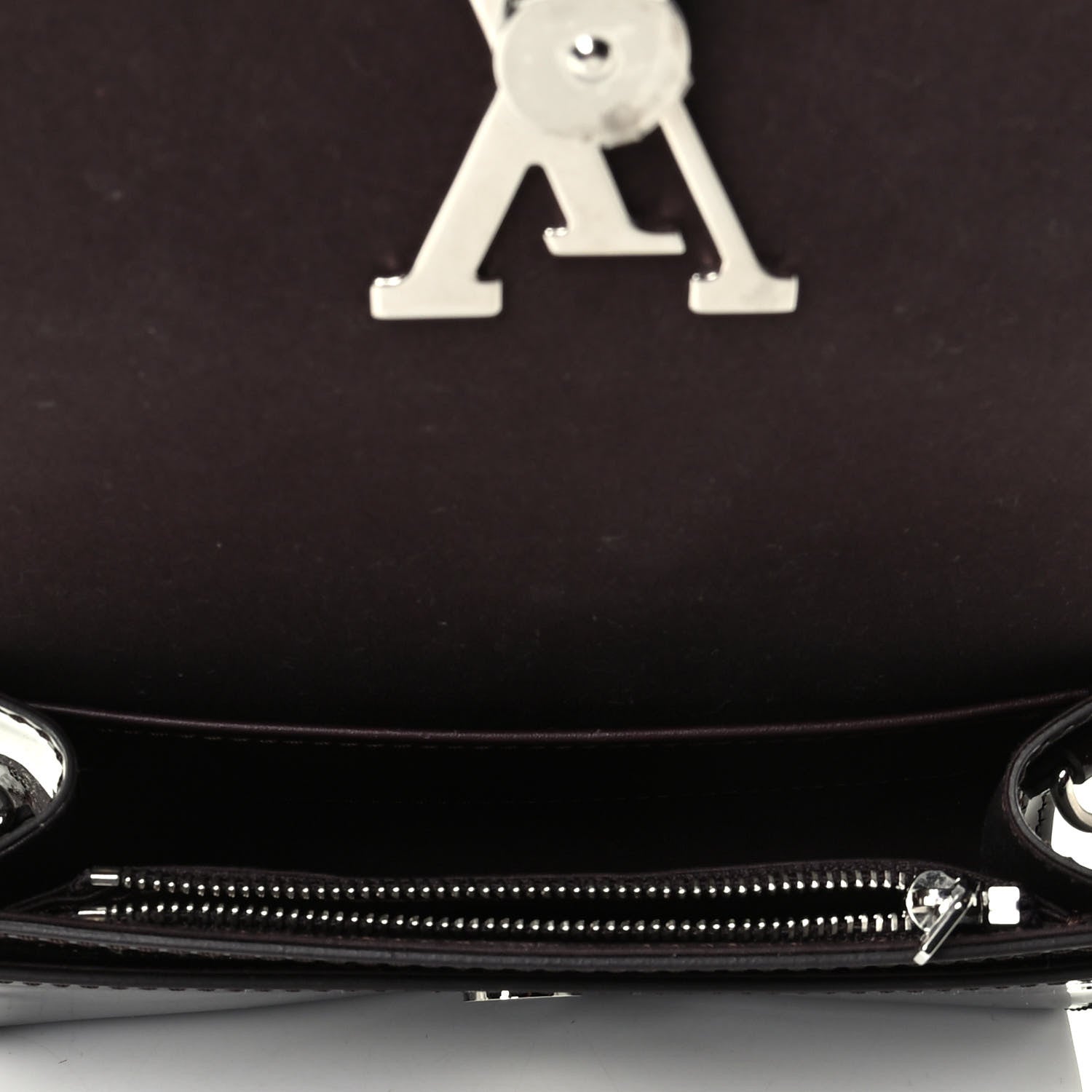 Louis Vuitton Patent Louise PM Chain Clutch Amarante 4 of 5