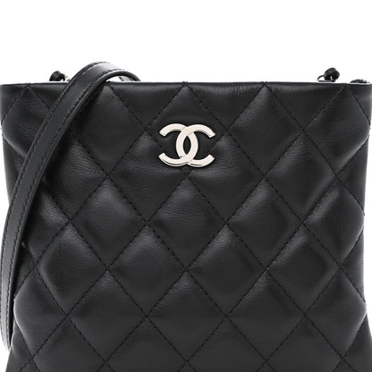 Chanel Lambskin Quilted Crossbody Bag Black 8 of 10