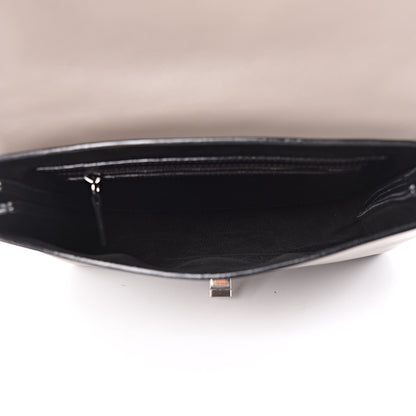 Proenza Schouler Ostrich Calfskin Suede PS Elliot Clutch Ciclo Pulver Ivory Black 5 of 12