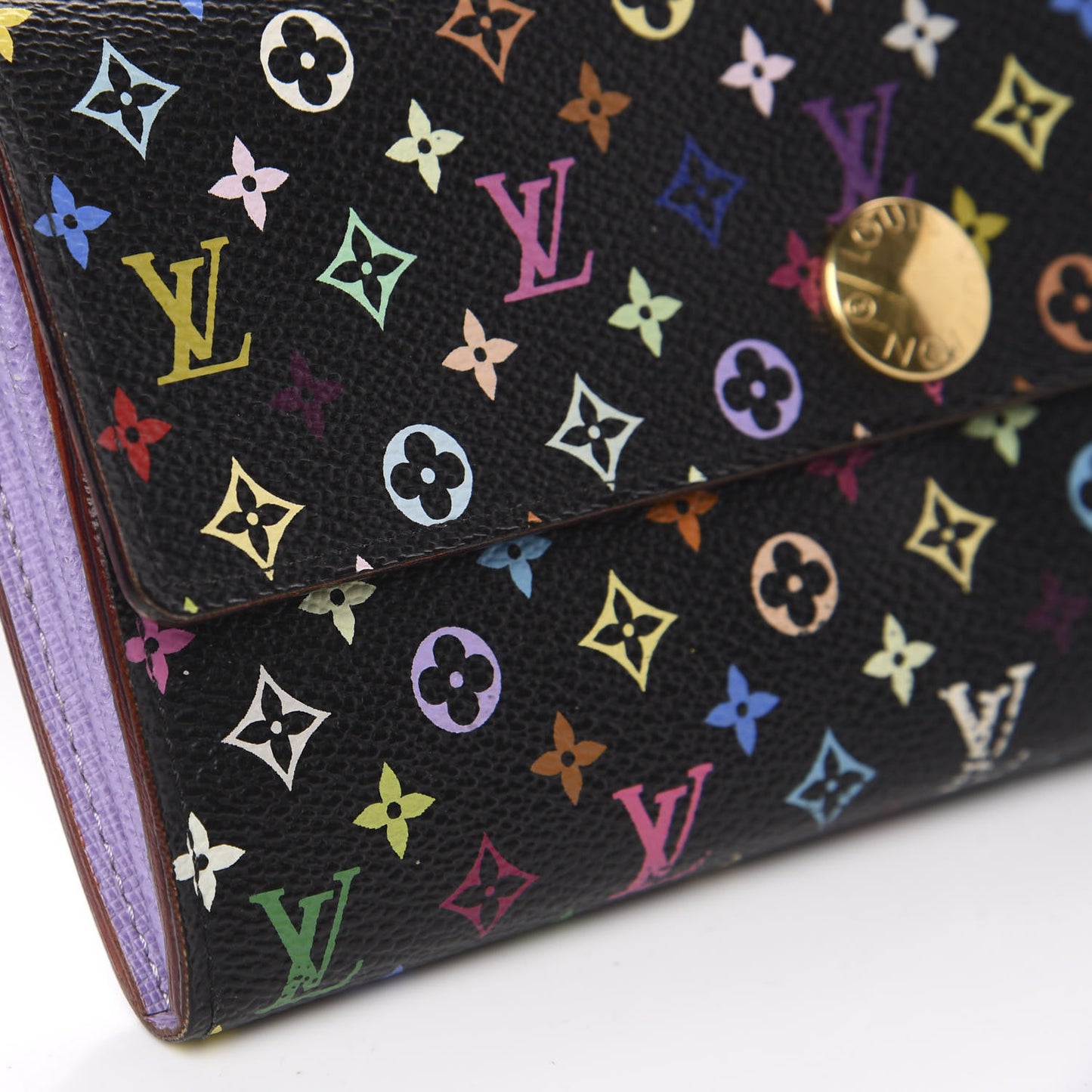 Monogram Multicolor Sarah Wallet Black Violet