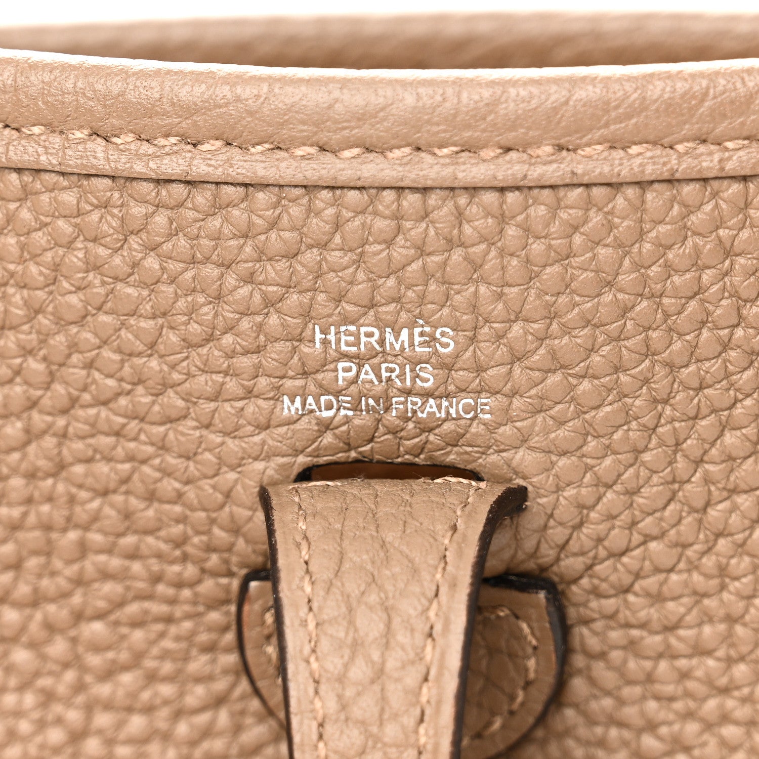 Hermes Taurillon Clemence Amazone Evelyne TPM Beige De Weimar Gris Etain 5 of 10
