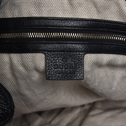 Gucci Pebbled Calfskin Medium Soho Chain Shoulder Bag Black 6 of 13