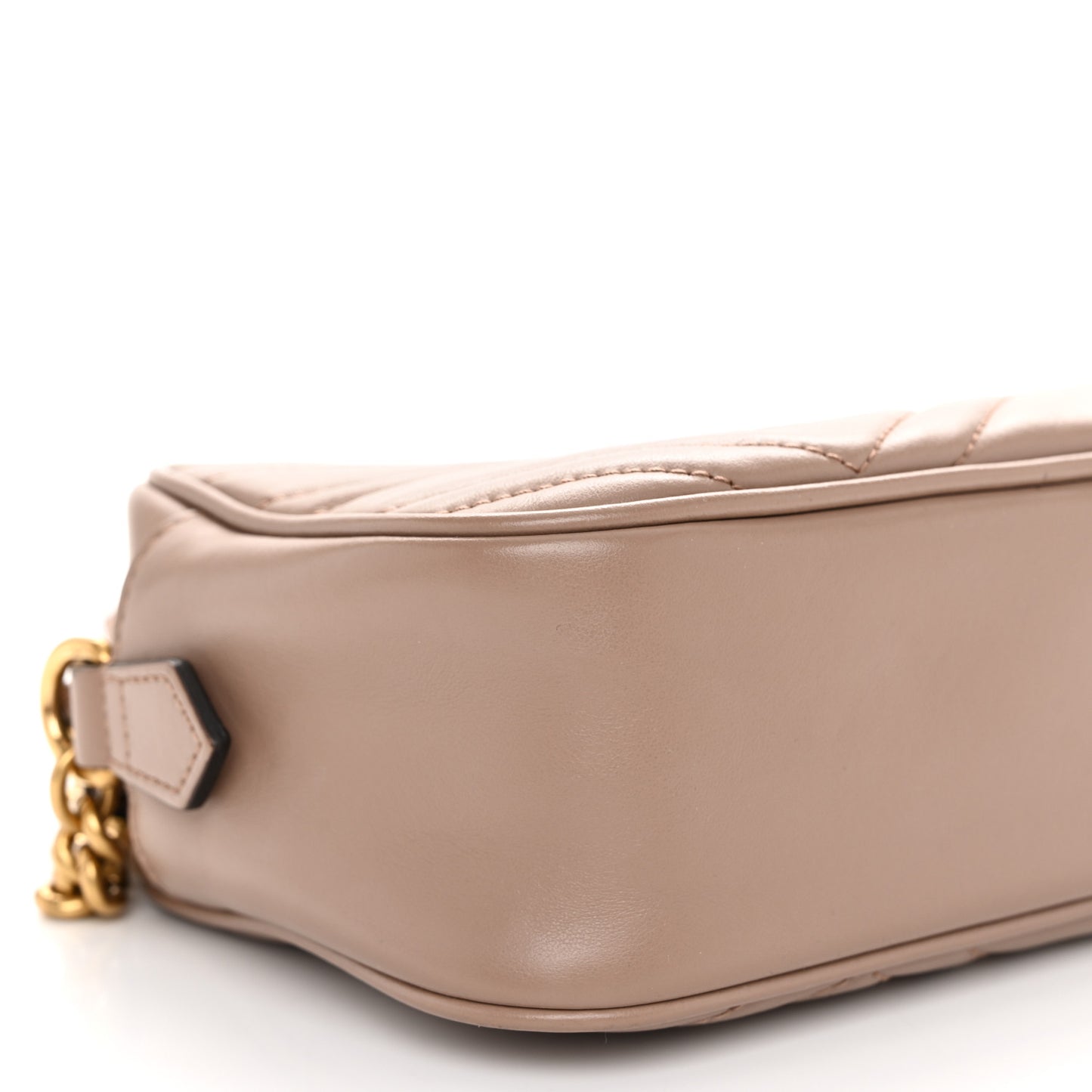 Calfskin Matelasse Small GG Marmont Chain Shoulder Bag Porcelain Rose