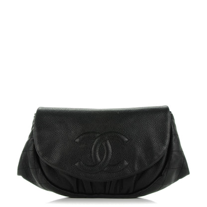 Chanel Caviar Half Moon Wallet On Chain WOC Black 1 of 8