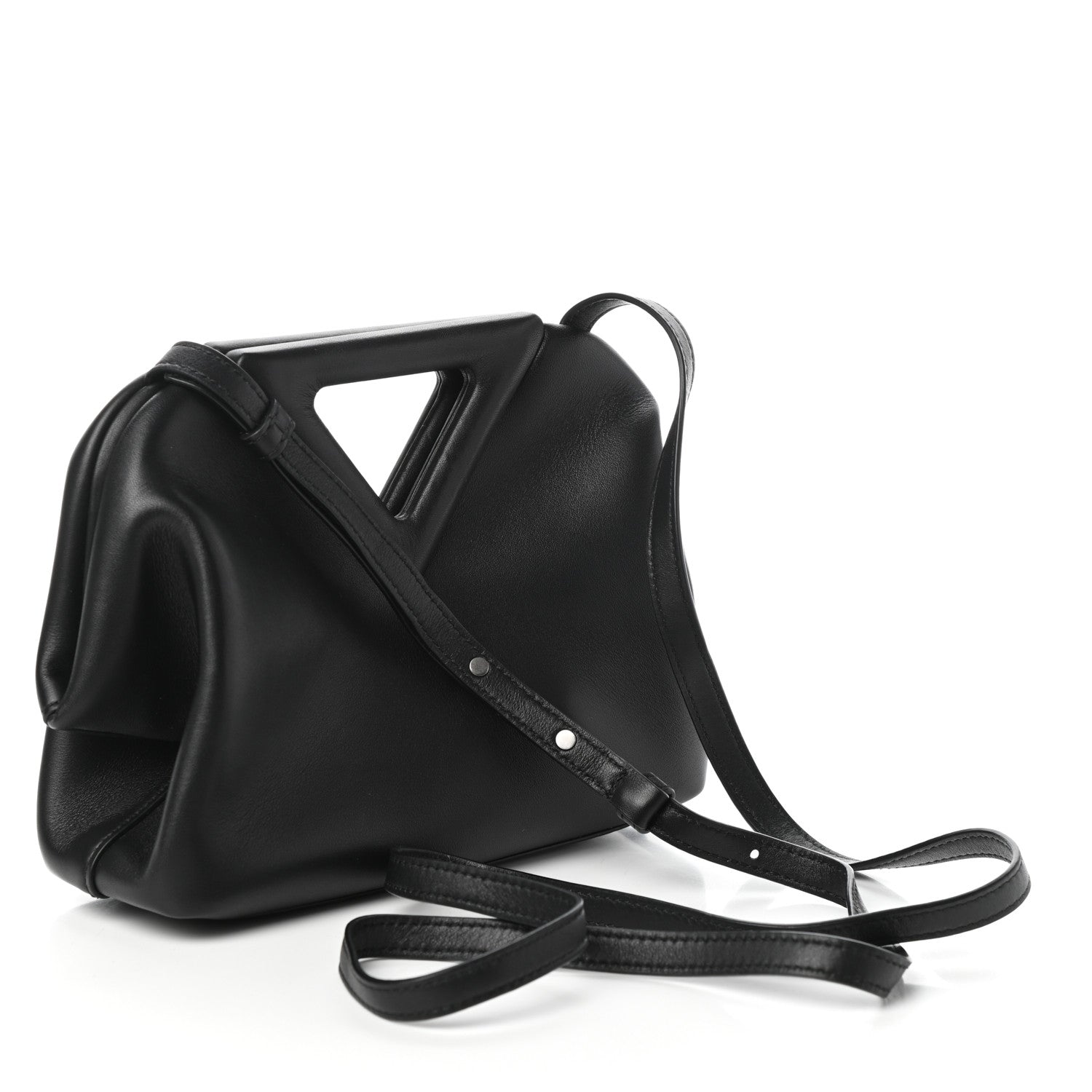 Bottega Veneta Calfskin Small The Point Triangle Bag Black 3 of 9