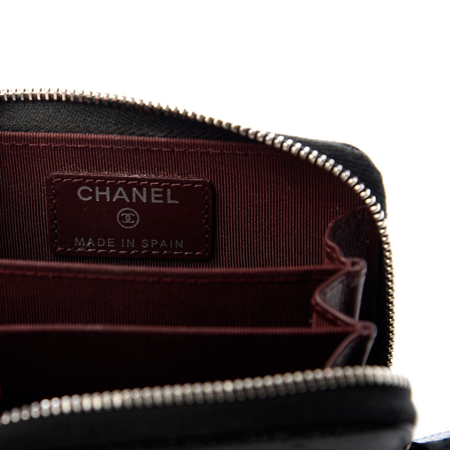 Chanel Caviar Quilted Zip Coin Purse Black 6 of 8