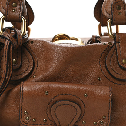 Chloe Calfskin Paddington Front Pocket Tote Muscade 8 of 10