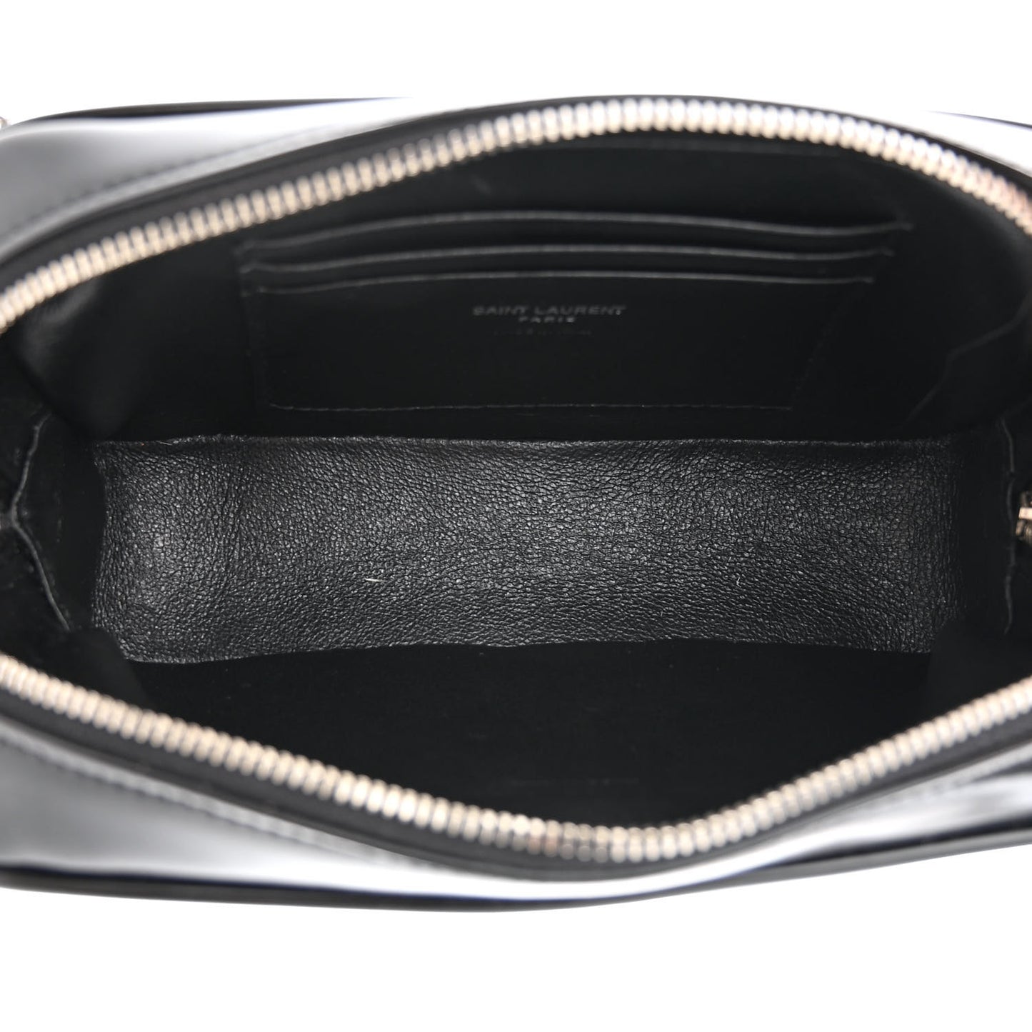 Shiny Calfskin Monogram Mini Lou Camera Bag Black
