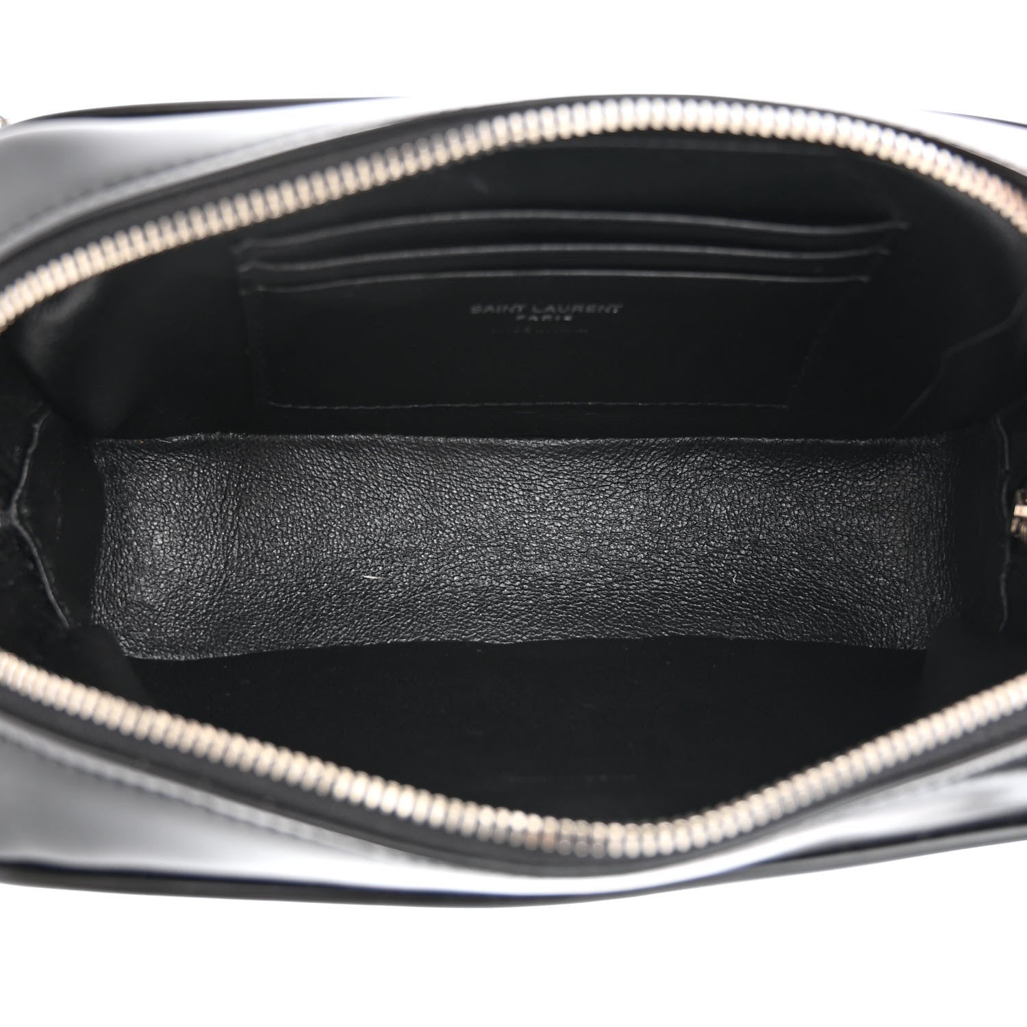 Saint Laurent Shiny Calfskin Monogram Mini Lou Camera Bag Black 5 of 10