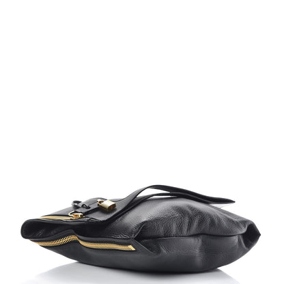 Tom Ford Grained Calfskin Large Alix Padlock Zip Shoulder Bag Black 6 of 12