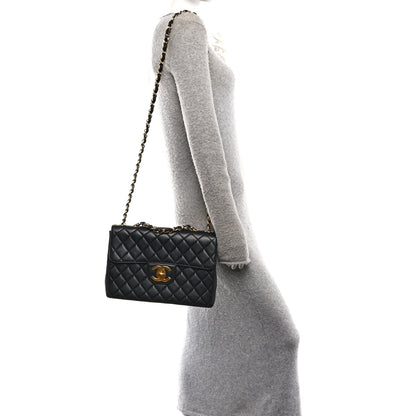 Chanel Lambskin Quilted XL Jumbo Single Flap Black 2 of 13
