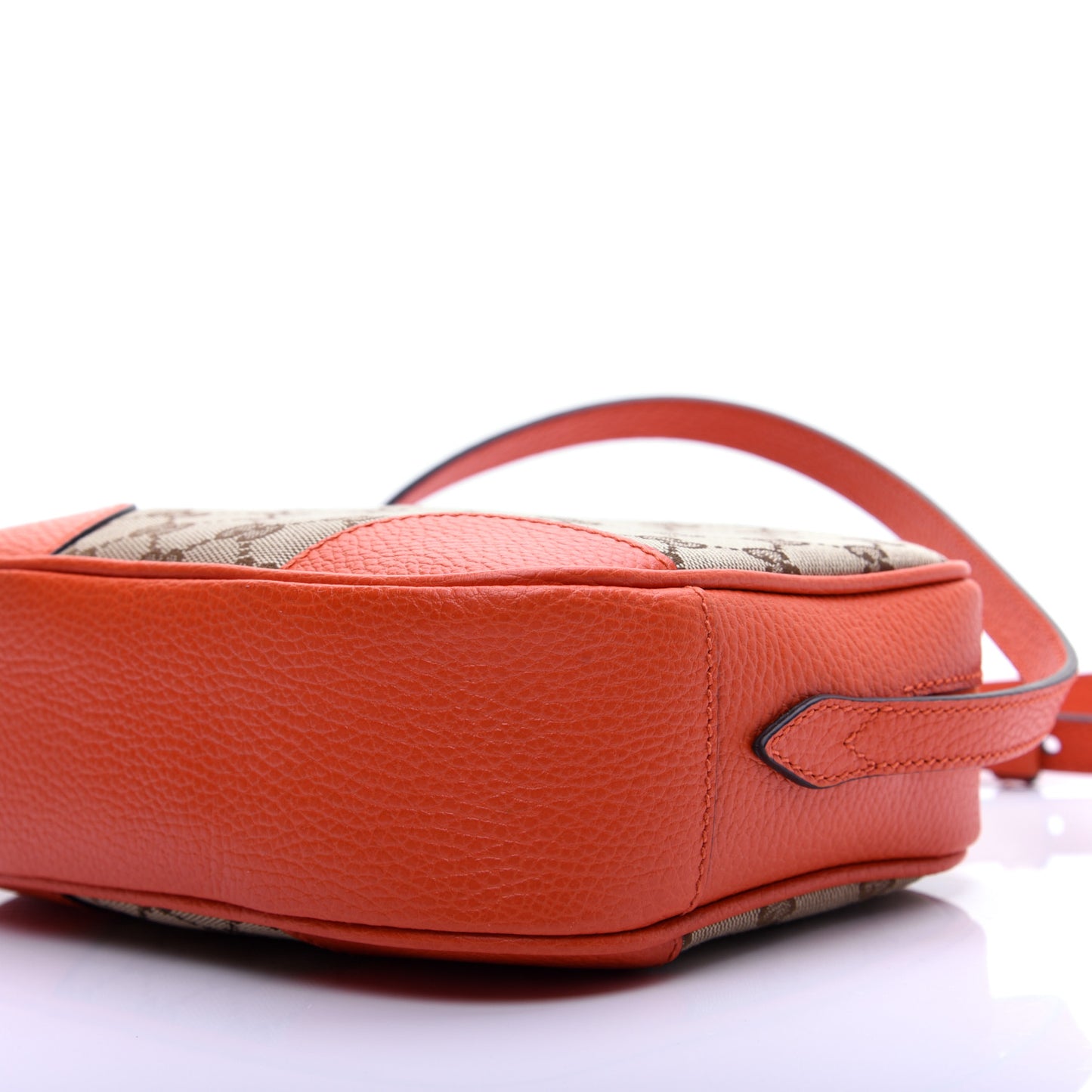 Monogram Dollar Calfskin Mini Bree Messenger Bag Beige Ebony Sun Orange