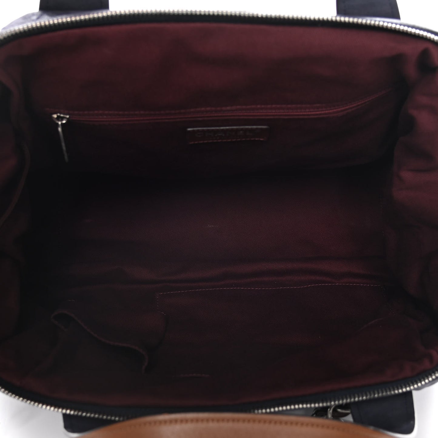 Iridescent Calfskin Small In The Mix Tote Navy