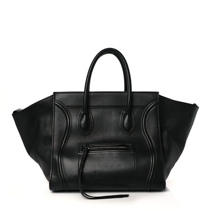 Celine Grained Calfskin Medium Phantom Luggage Black 1 of 10