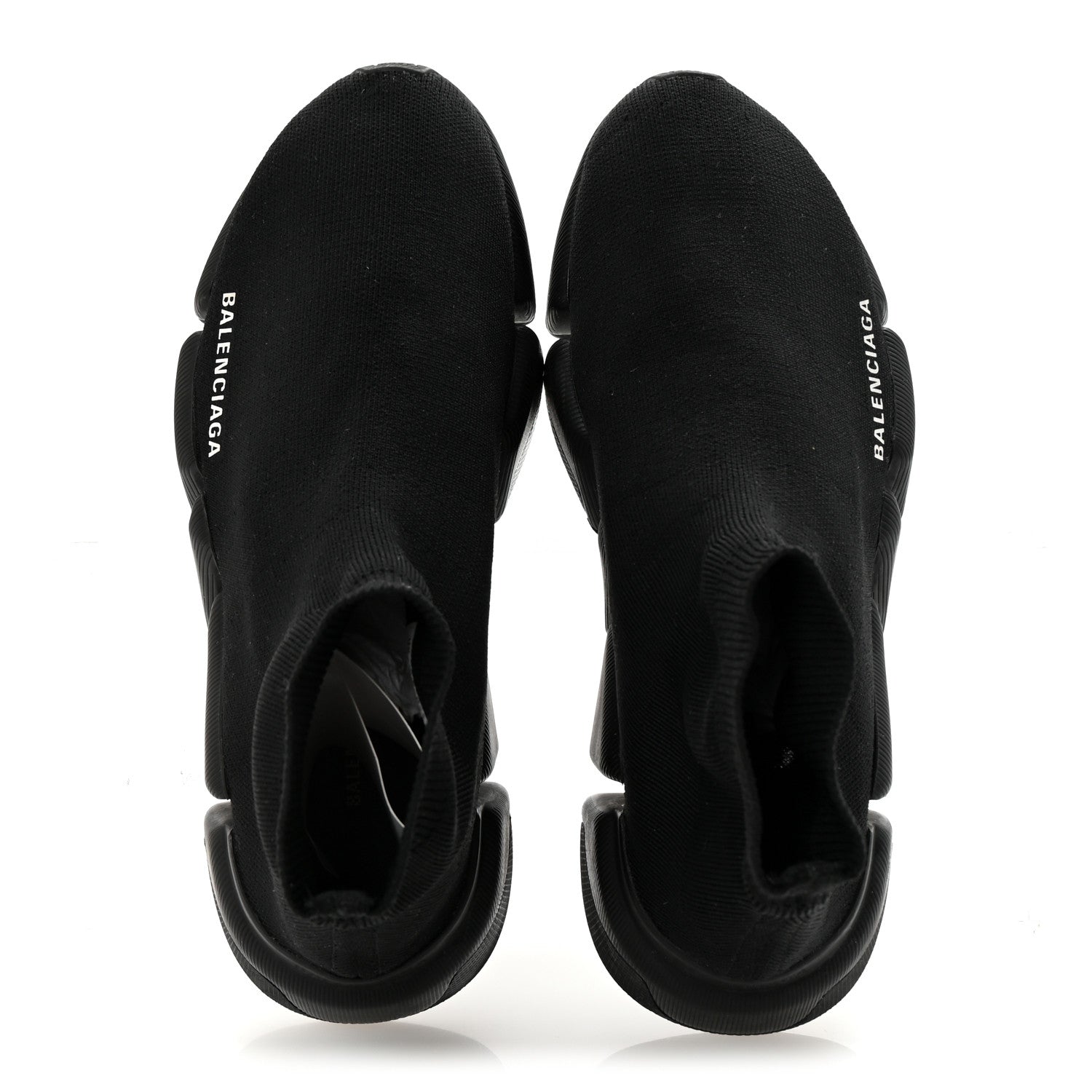 Balenciaga Technical 3D Recycled Knit Womens Speed 2.0 Sneakers 39 Monocolor Black 2 of 10