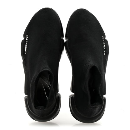 Balenciaga Technical 3D Recycled Knit Womens Speed 2.0 Sneakers 39 Monocolor Black 2 of 10