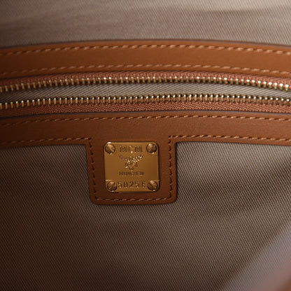 MCM Calfskin Ottomar Monogram Medium Klara Hobo Cognac 6 of 9