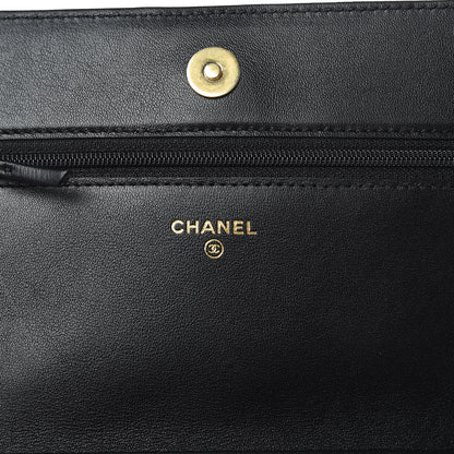 Chanel Caviar Quilted Boy Wallet On Chain WOC Black 6 of 10