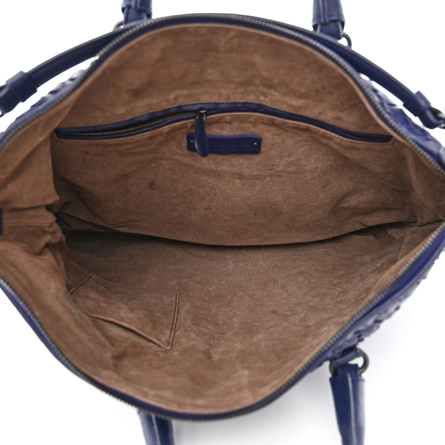 Nappa Intrecciato Medium Convertible Tote Baltic Blue