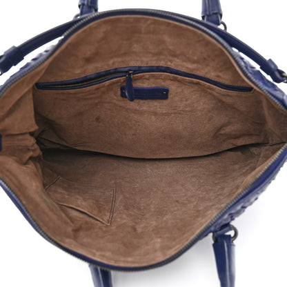 Bottega Veneta Nappa Intrecciato Medium Convertible Tote Baltic Blue 6 of 12