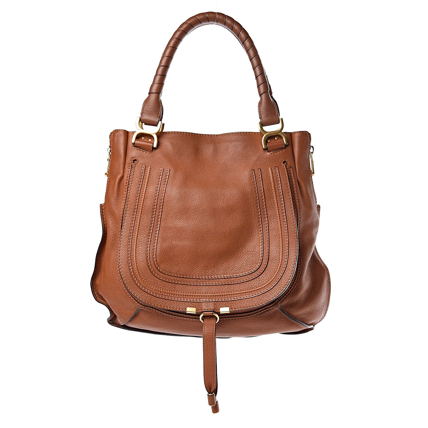 Chloe Calfskin Large Marcie Tote Tan 1 of 18
