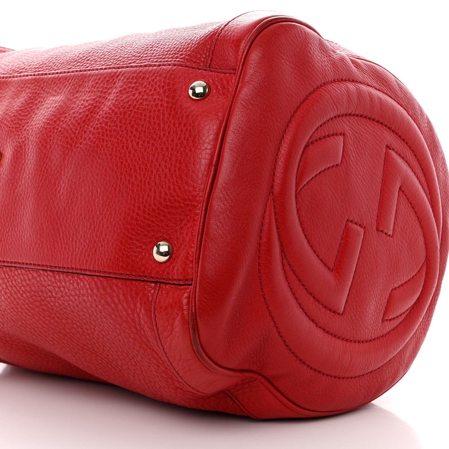 Pebbled Calfskin Medium Soho Boston Red