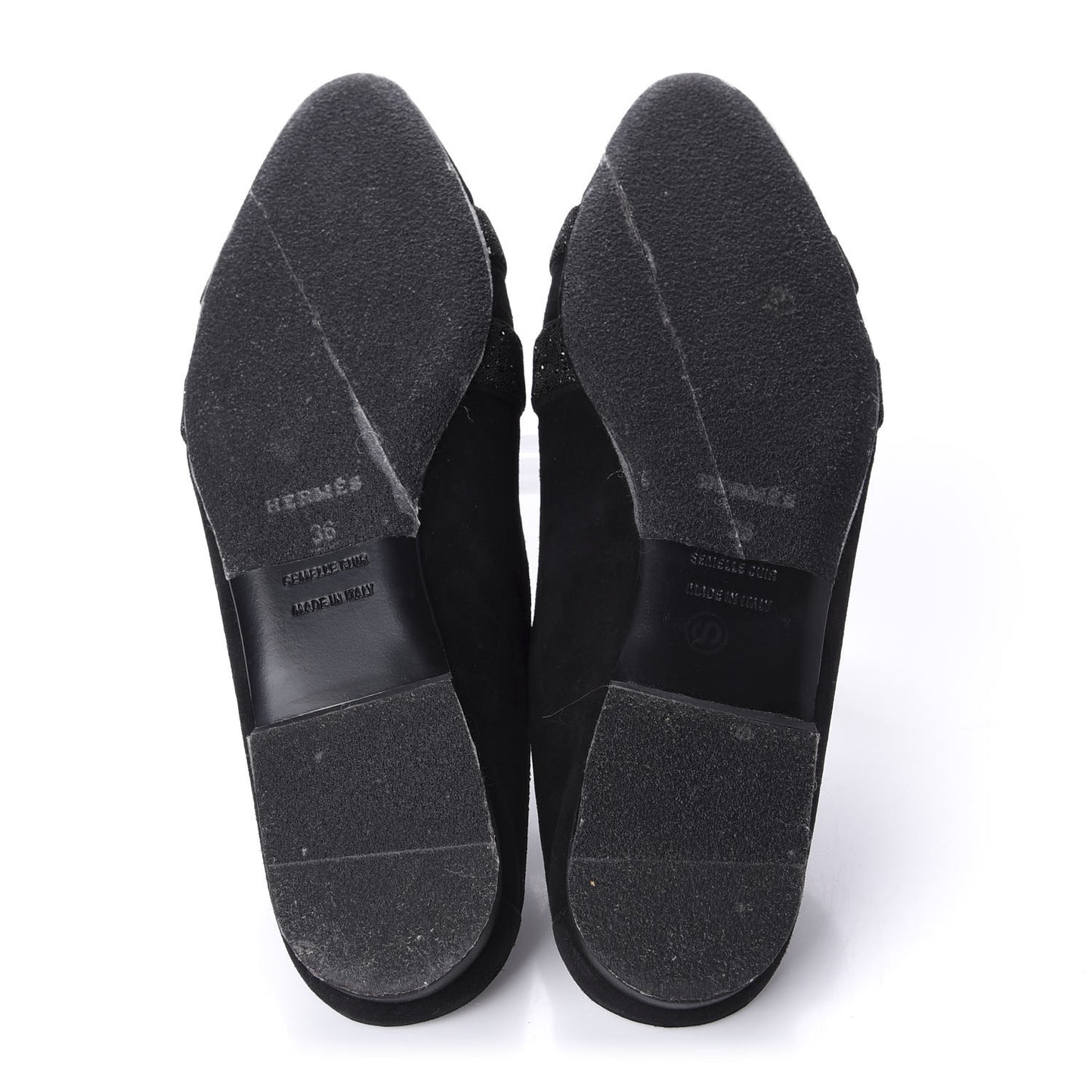 Suede Goatskin Crystal Roxane Mules 36 Black