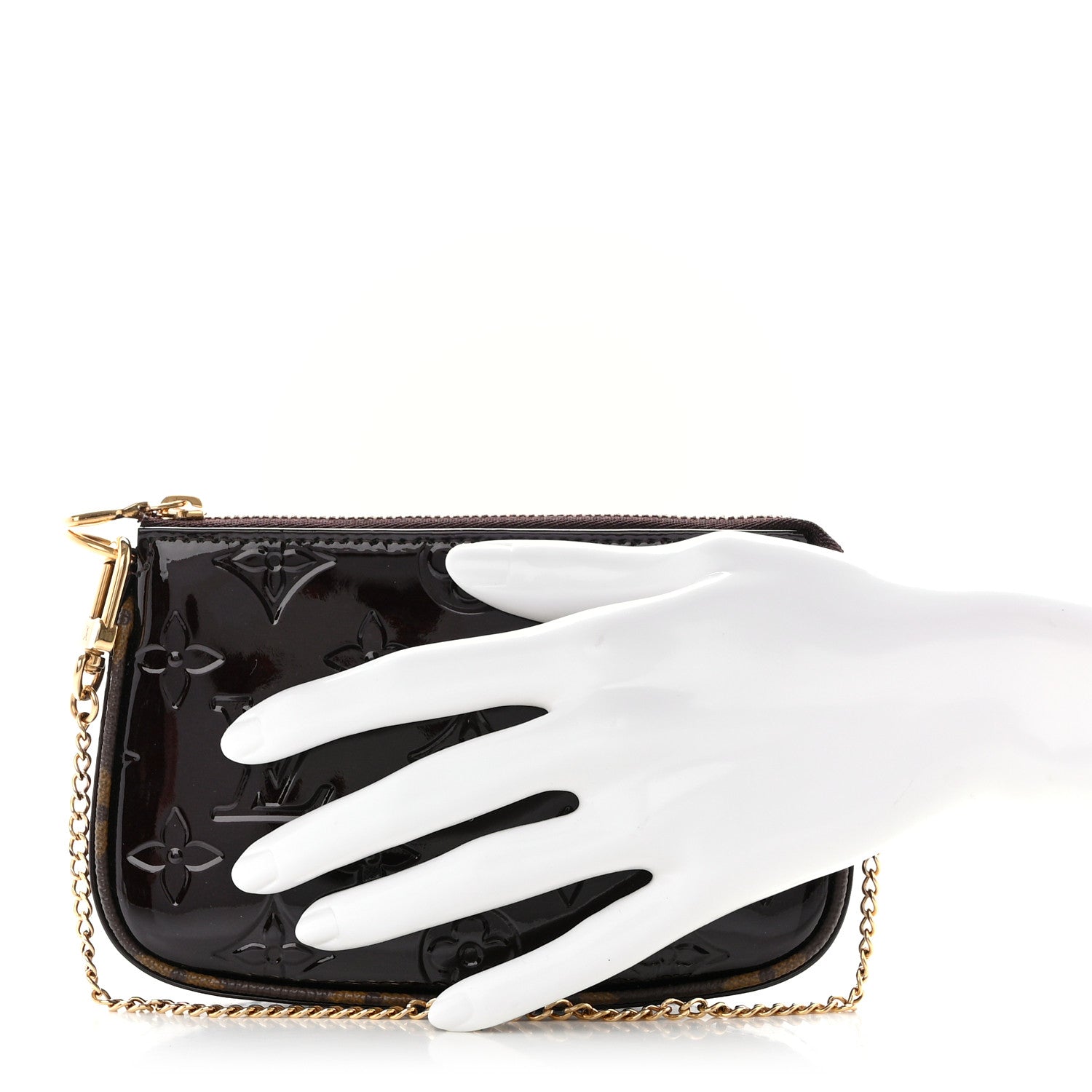 Louis Vuitton Vernis Monogram Mini Pochette Accessories Amarante 2 of 6