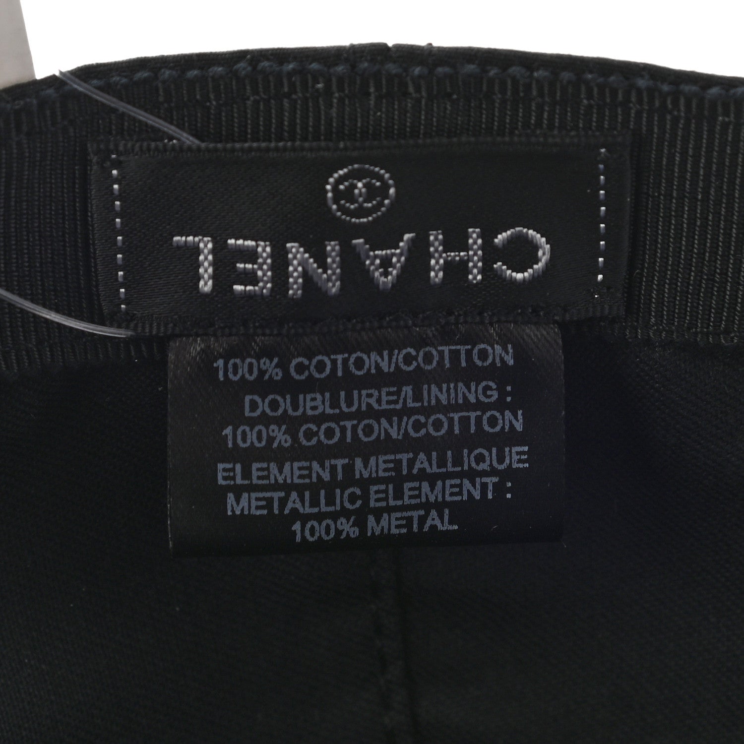 Chanel Cotton CC Cap Hat Black 8 of 11
