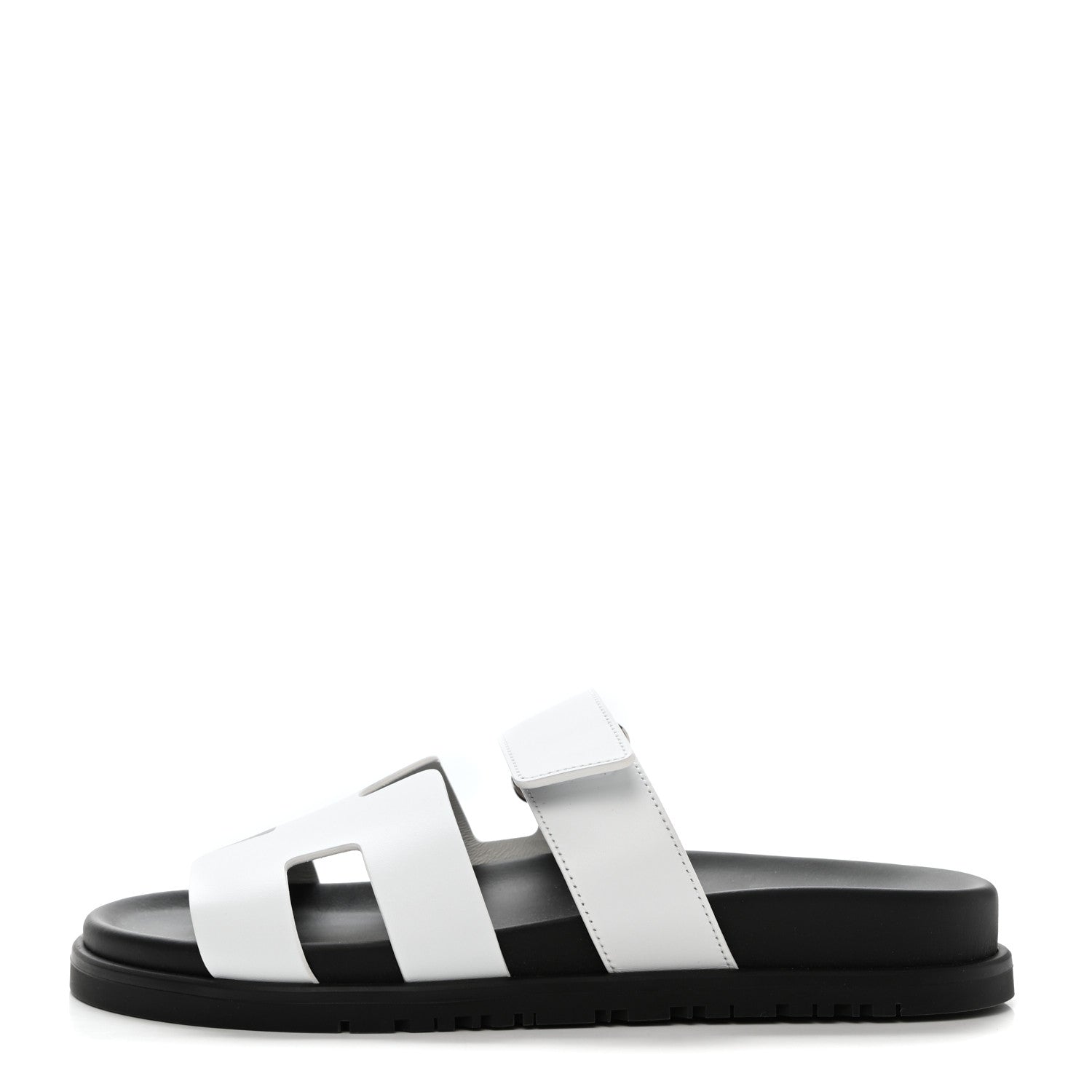 Hermes Calfskin Womens Chypre Sandals 37 White 1 of 9