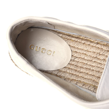Gucci Nappa Matelasse GG Pilar Flatform Lace-Up Espadrilles 39 Great White 7 of 9