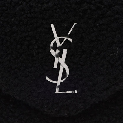 Saint Laurent Shearling Toy Loulou Shoulder Bag Black 8 of 12