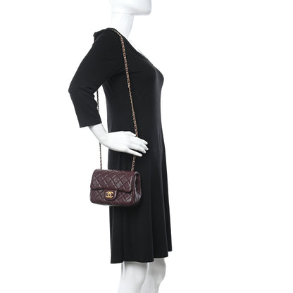 Chanel Lambskin Quilted Mini Pearl Crush Flap Burgundy 2 of 11