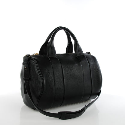 Alexander Wang Pebbled Lambskin Rocco Duffel Black Pale Gold Hardware 3 of 8
