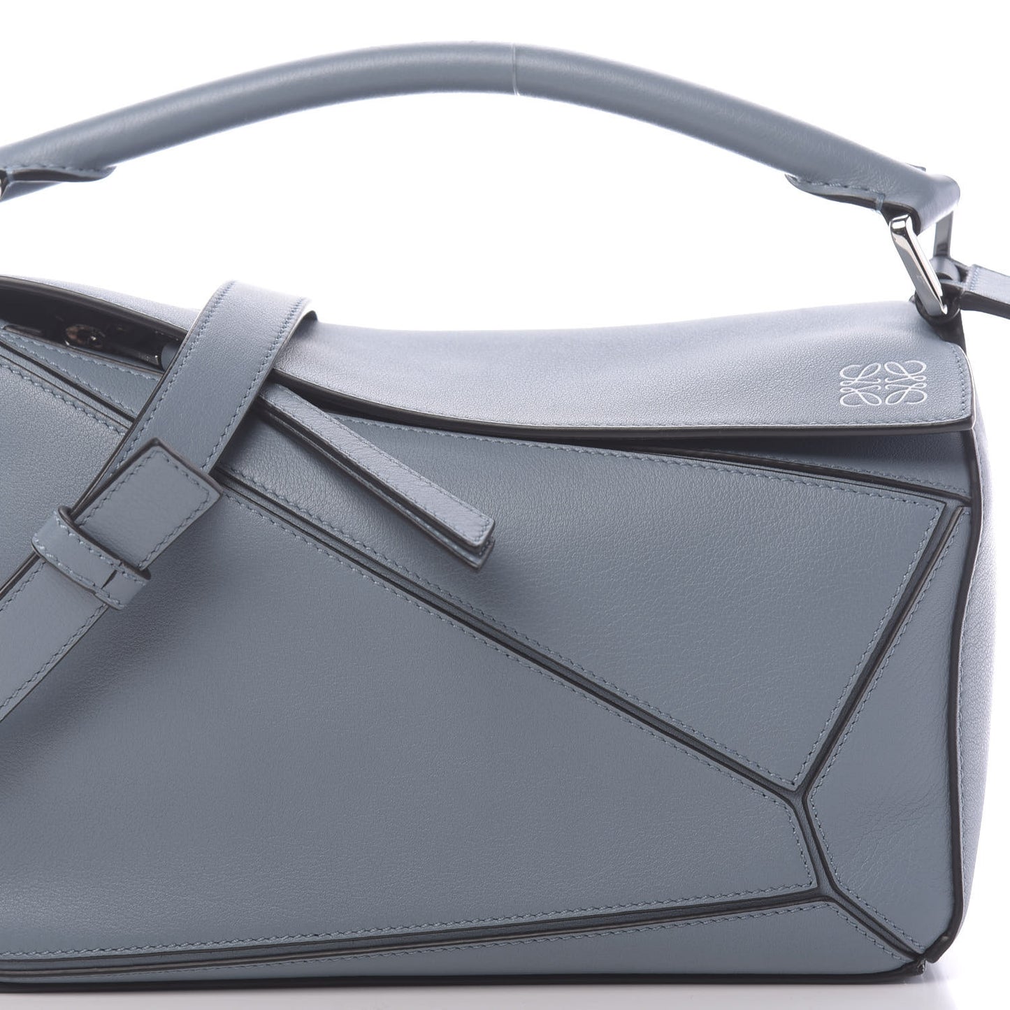 Calfskin Small Puzzle Bag Stone Blue