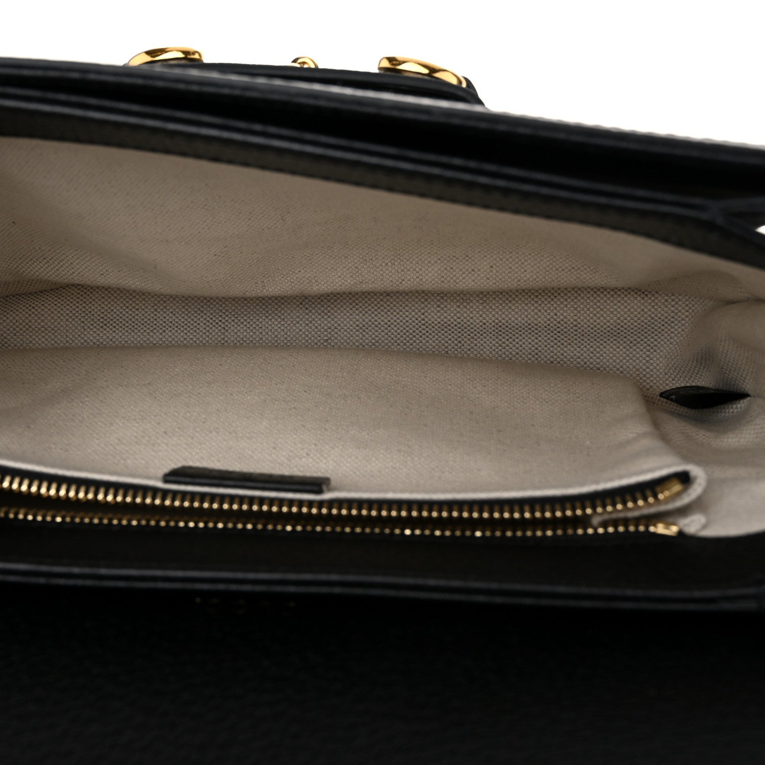 Gucci Jacquard Black Denim GG Monogram Textured Dollar Calfskin Horsebit 1955 Shoulder Bag Black Ivory 5 of 10