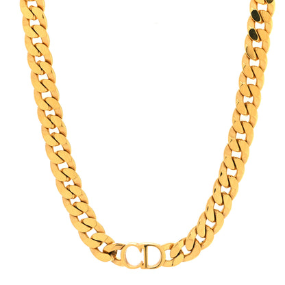 Christian Dior Metal Danseuse Etoile Chain Choker Necklace Gold 1 of 6