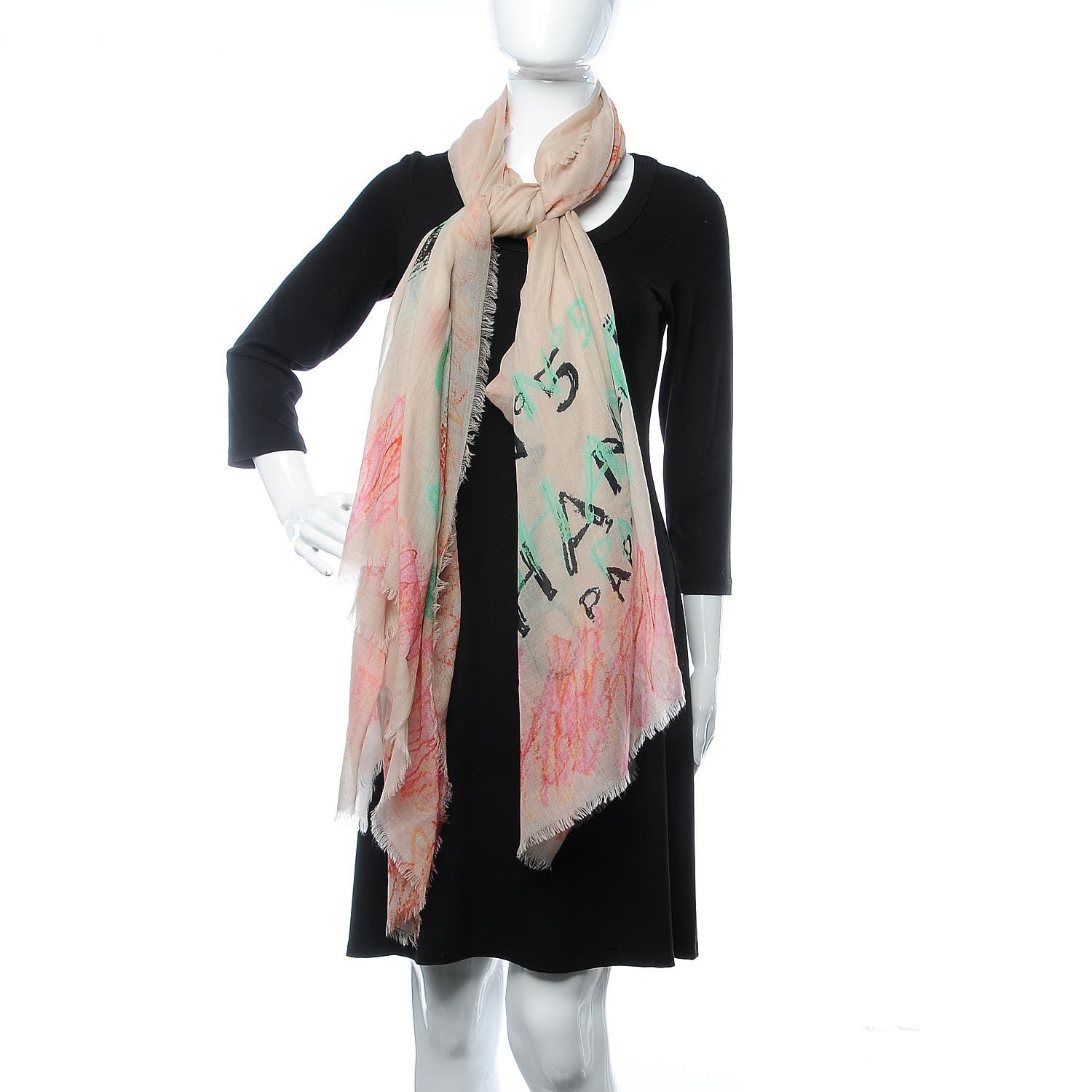 Chanel Cashmere No 5 Logo Scarf 2 of 5
