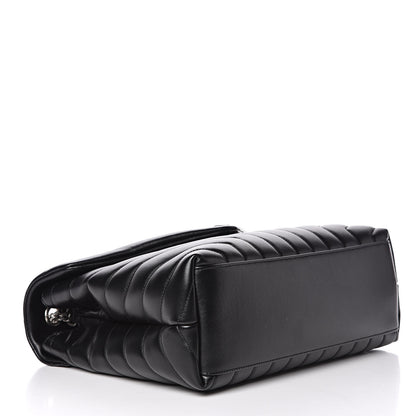 Saint Laurent Calfskin Y Quilted Monogram Medium Loulou Chain Satchel Black 4 of 11