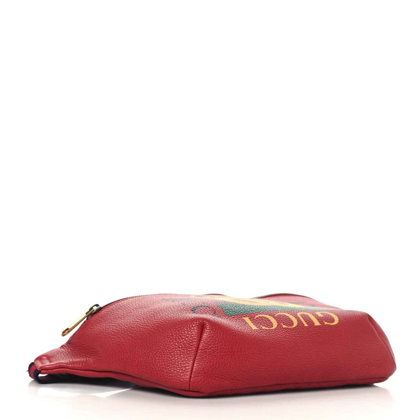 Grained Calfskin Logo Belt Bag Hibiscus Red