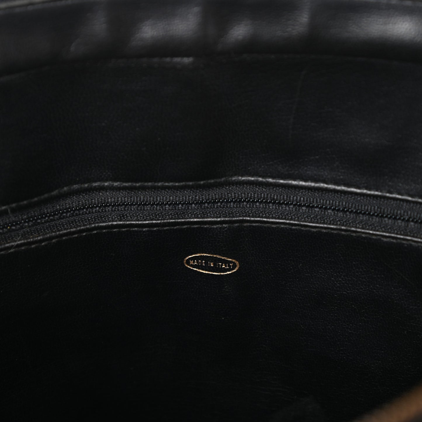 Lambskin Chevron Quilted Shoulder Bag Black