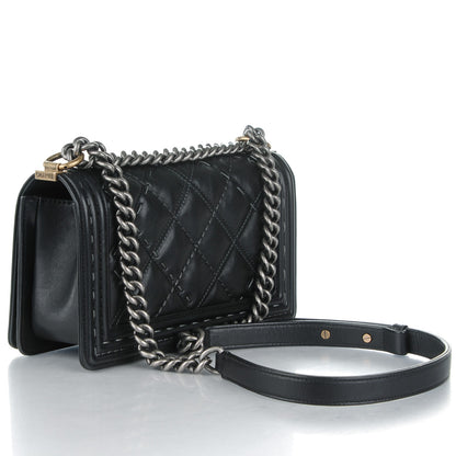 Chanel Calfskin Stitched Medium Boy Flap Black 3 of 8
