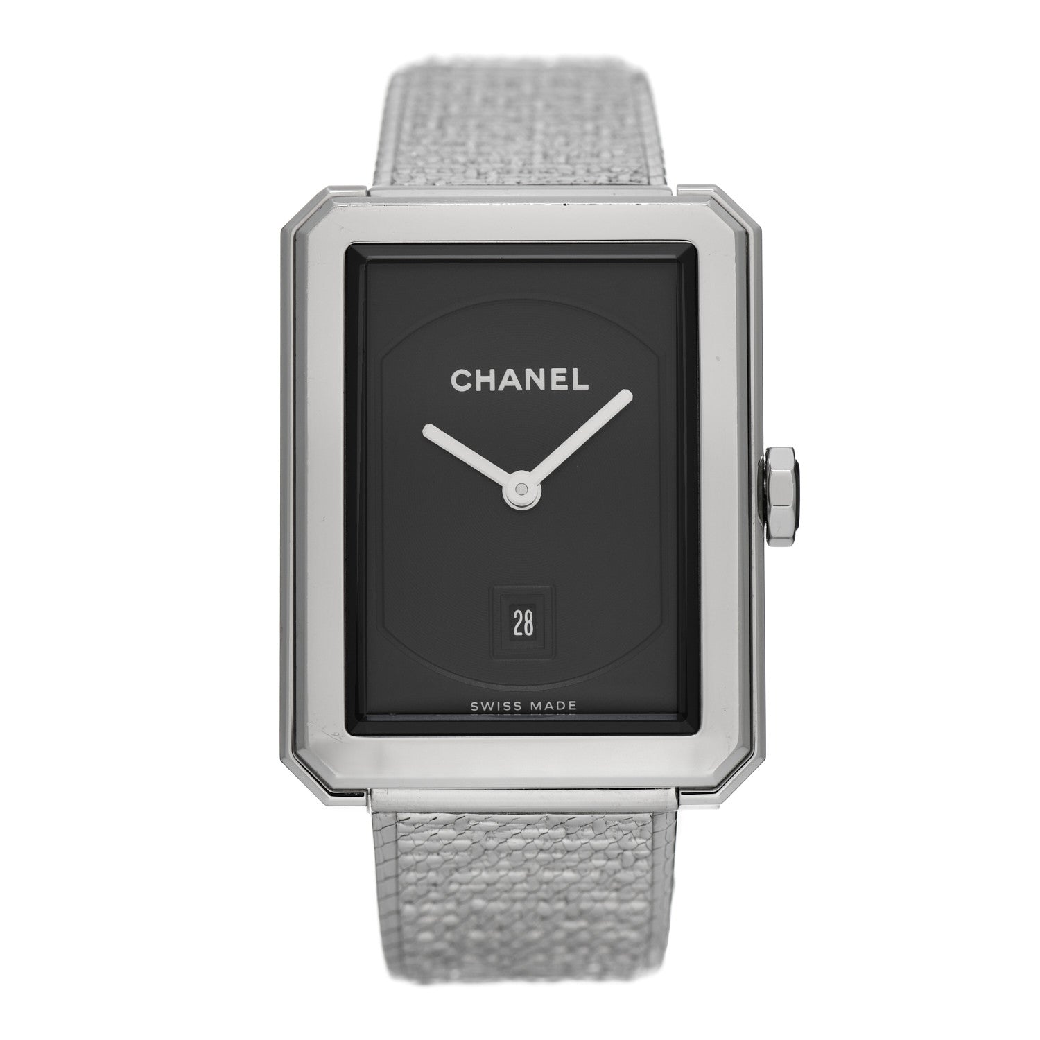 Chanel Stainless Steel 26mm Boy-friend Tweed Quartz Watch Black 1 of 7