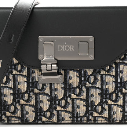 Christian Dior Oblique Smooth Calfskin Messenger Beige Black 8 of 10