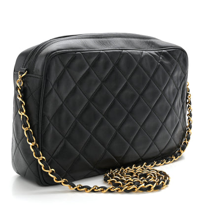 Chanel Lambskin Quilted Camera Case Black 3 of 12