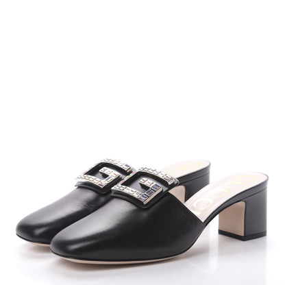 Gucci Malaga Kid Crystal Square G Madelyn Mules 40.5 Black 3 of 10