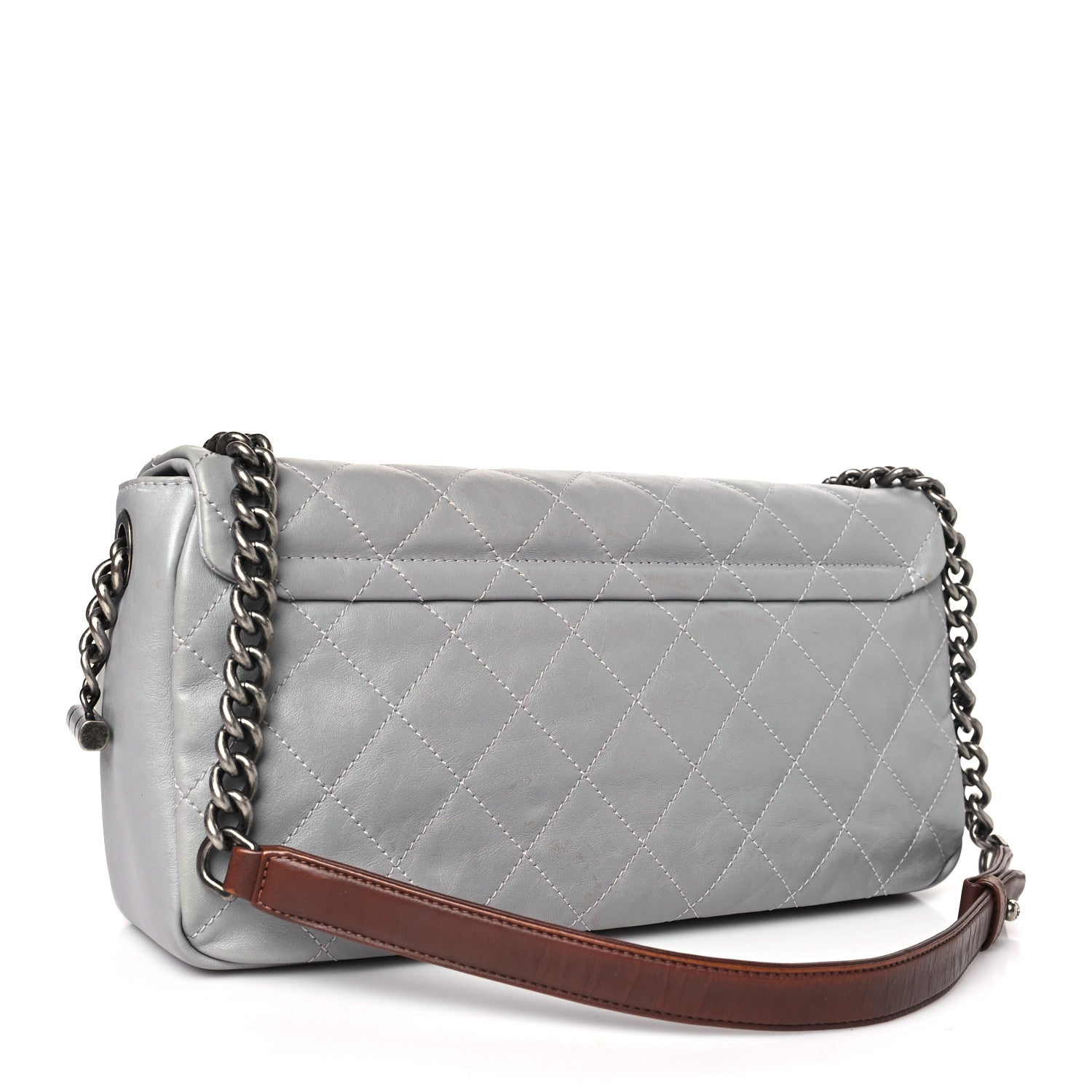 Chanel Calfskin Large Country Chic Flap Grey 3 of 10
